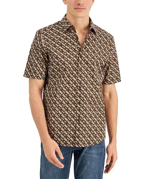 geo print shirt men versace|Macy's.